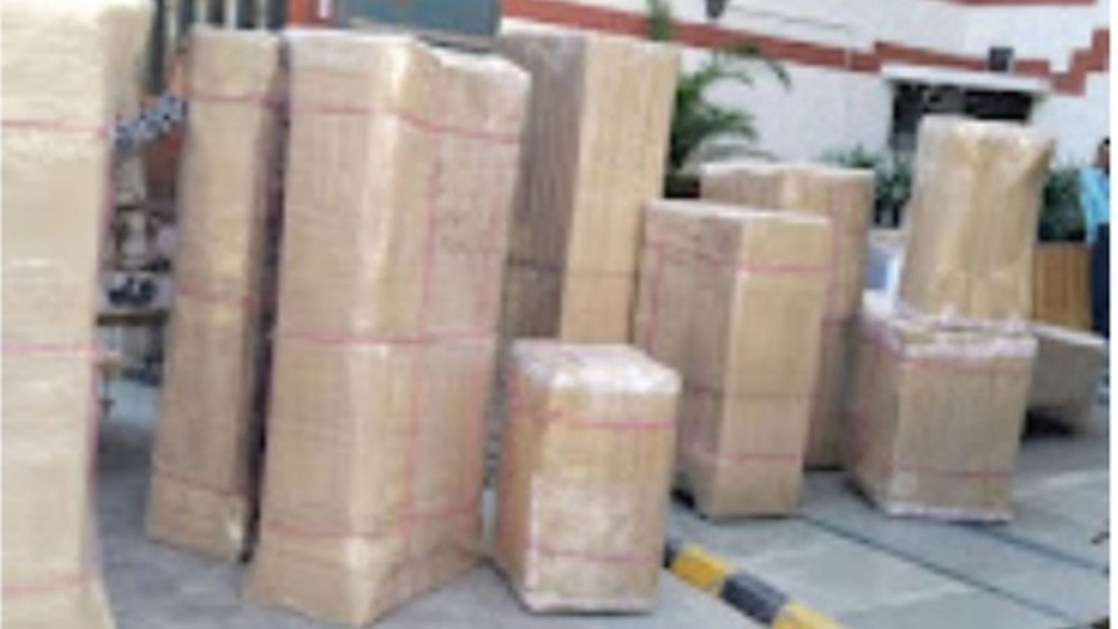 Carton-packed furniture ready for home shifting in Lucknow